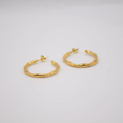 FEVIK // Large Hoop Earrings Silver