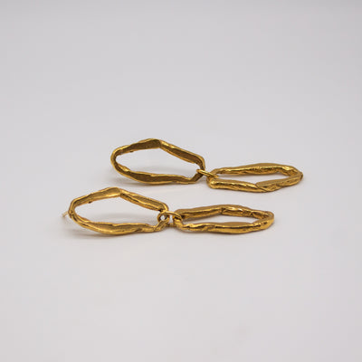 LINDALEN // Statement-Ohrringe aus vergoldetem Silber