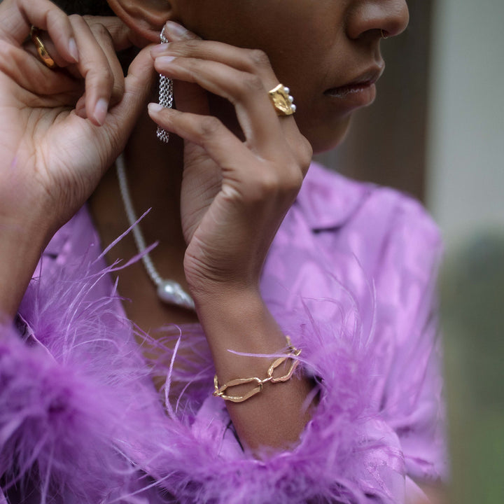 LINDALEN // Statement-Armband vergoldet