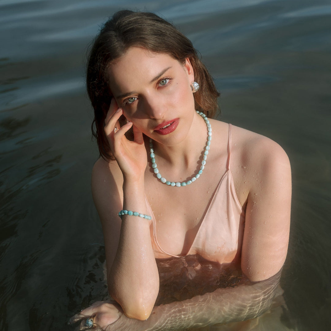 HAVLYS // Armband mit Larimar-Edelsteinen