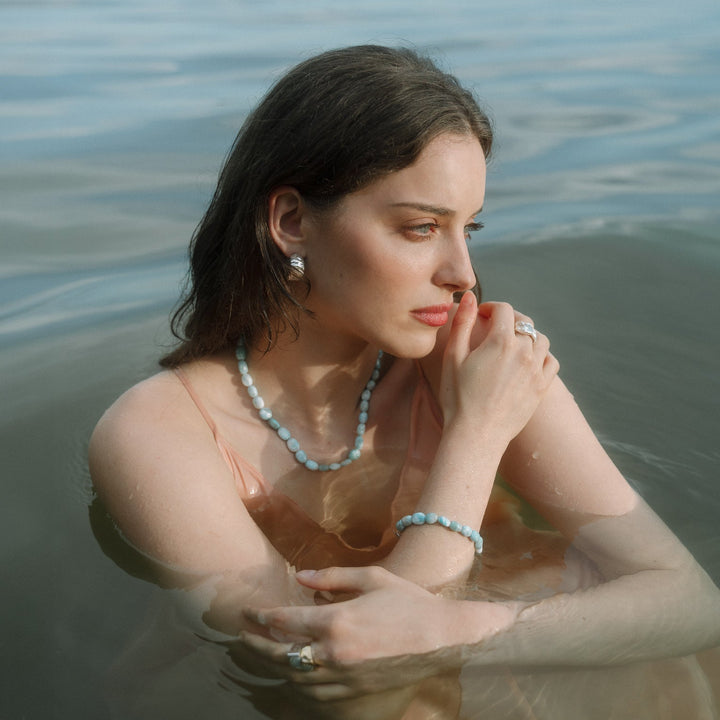 HAVLYS // Armband mit Larimar-Edelsteinen