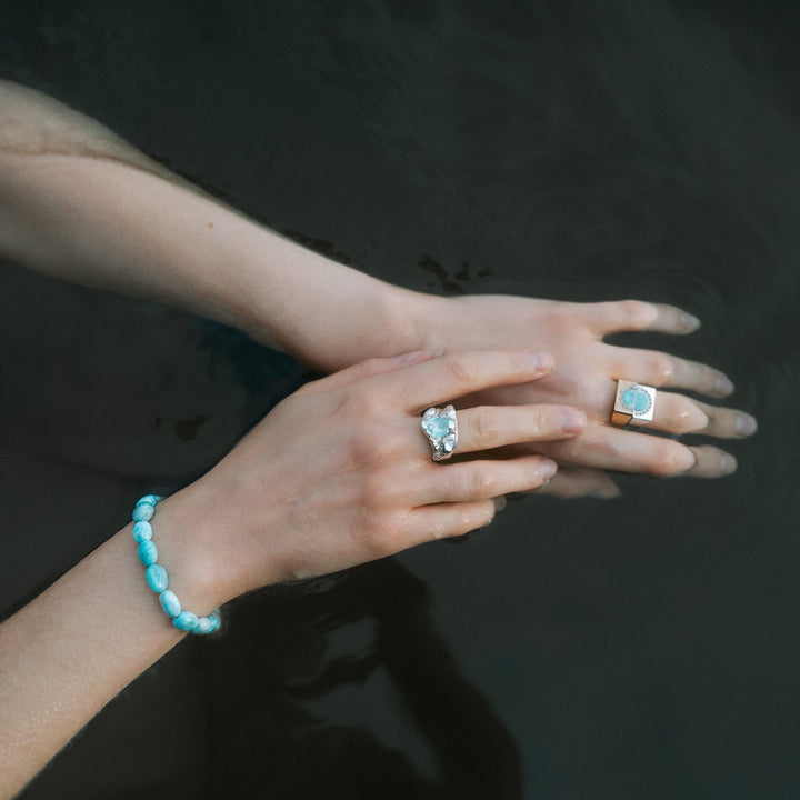 HAVLYS // Armband mit Larimar-Edelsteinen
