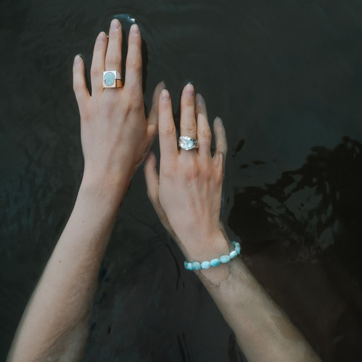 HAVLYS // Armband mit Larimar-Edelsteinen