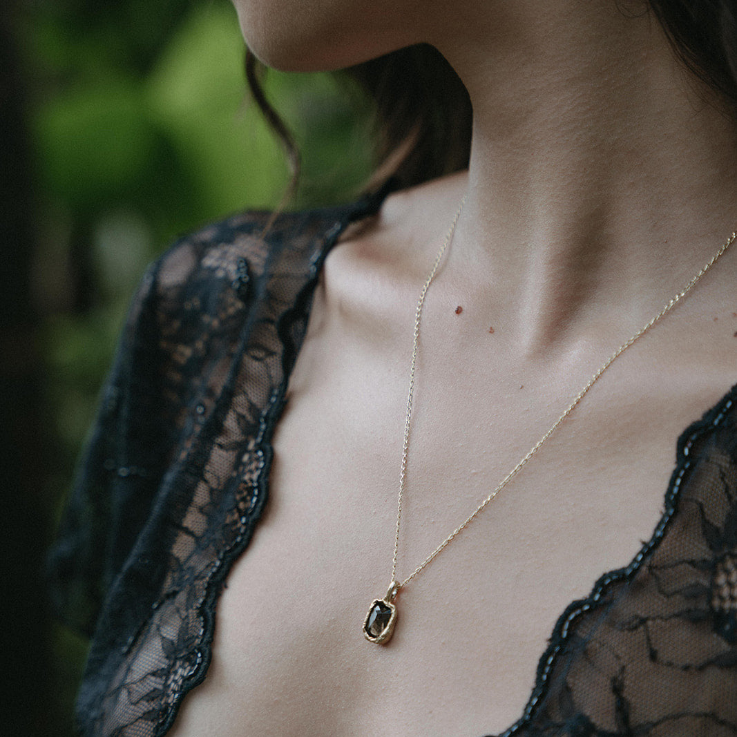 AFTENSTJERNE // Ankerkette mit Rauchquarz