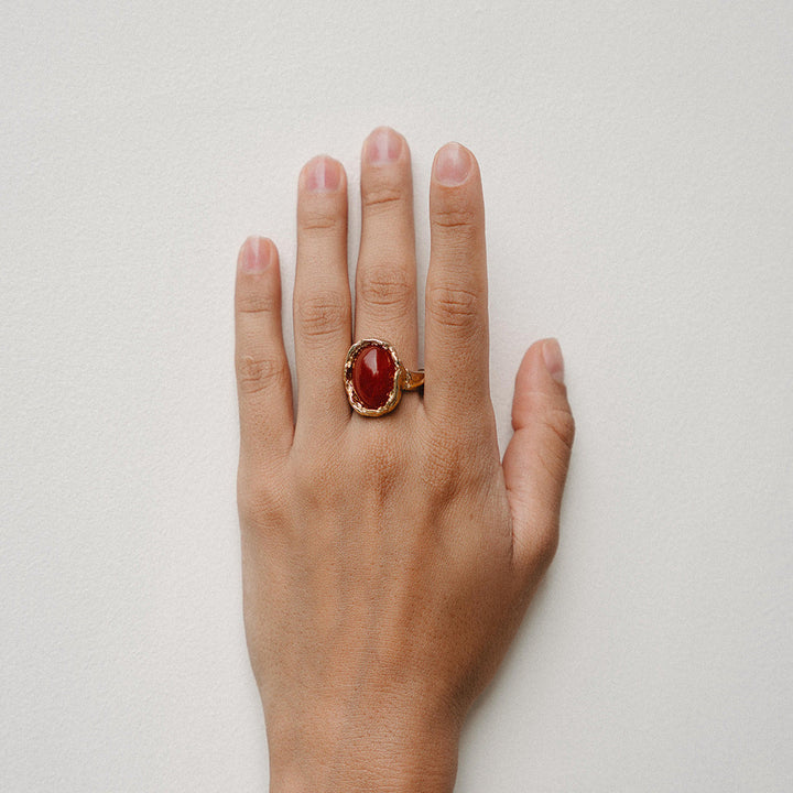 NYMÅNE // Ring mit Karneolstein