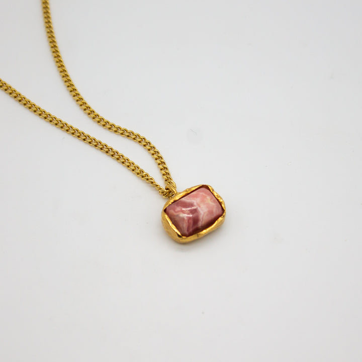 MORGENSTJERNE // Zarte Panzerkette mit Rhodochrosit