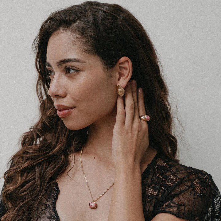 MORGENSTJERNE // Zarte Panzerkette mit Rhodochrosit