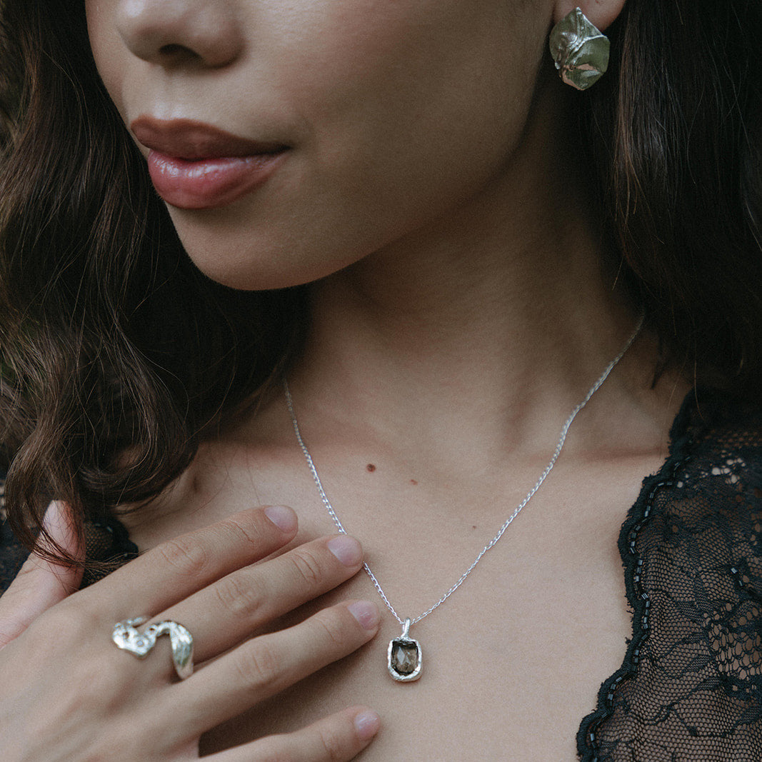 AFTENSTJERNE // Ankerkette mit Rauchquarz