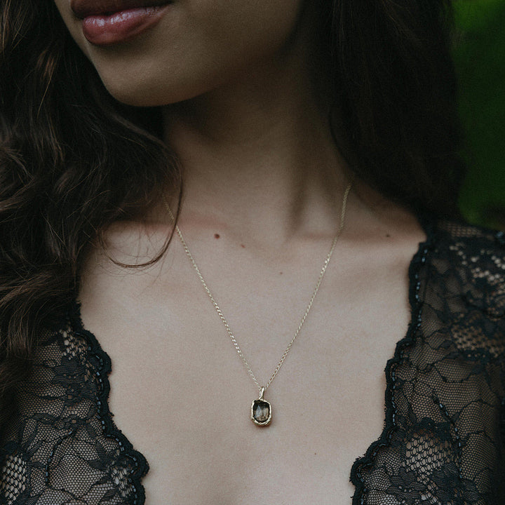 AFTENSTJERNE // Ankerkette mit Rauchquarz