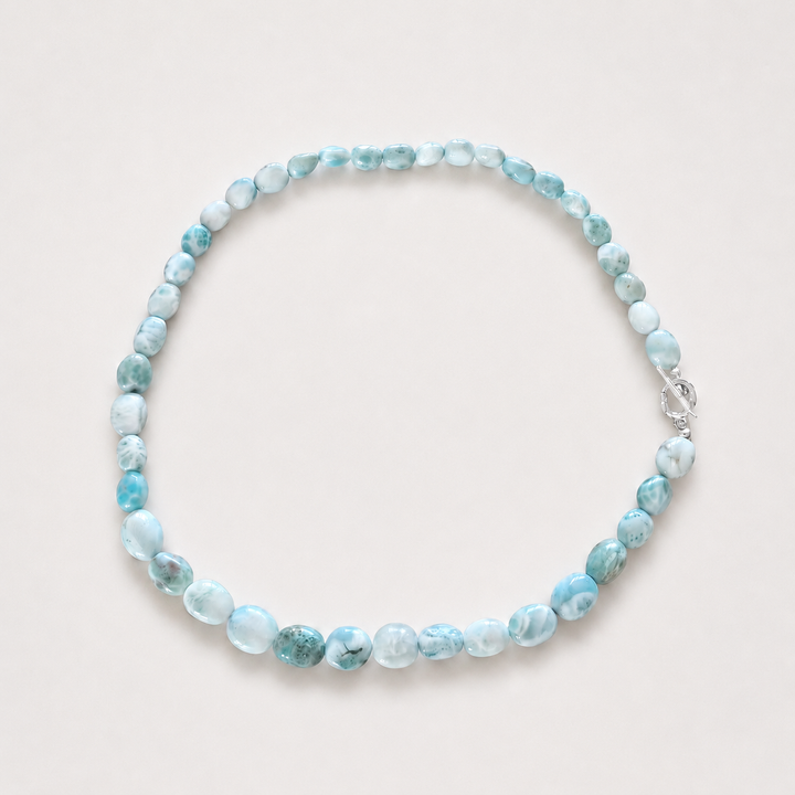 HAVLYS // Statement-Halskette aus Larimar-Edelsteinen