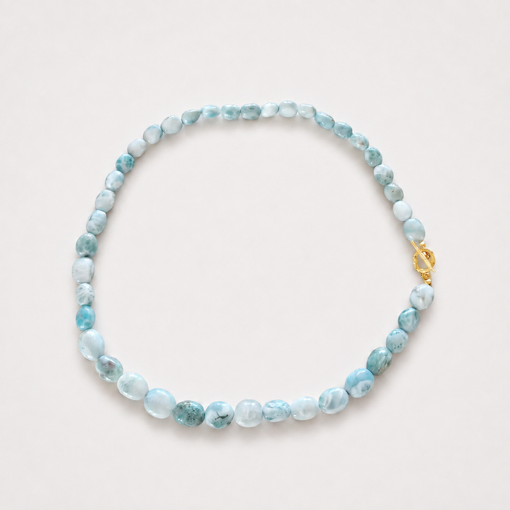 HAVLYS // Statement-Halskette aus Larimar-Edelsteinen