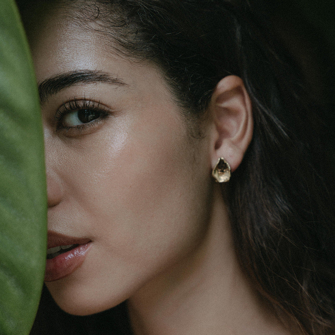 STJERNETID // Ohrstecker mit Rauchquarz