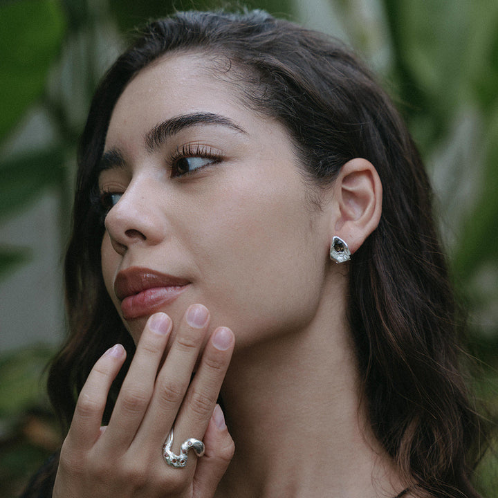 MÆLKEVEJ // Ring mit feinen Rauchquarzen