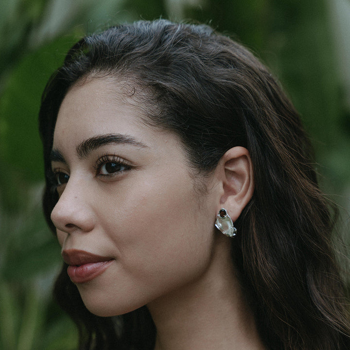 LYSÅR // Ohrstecker mit Rauchquarz