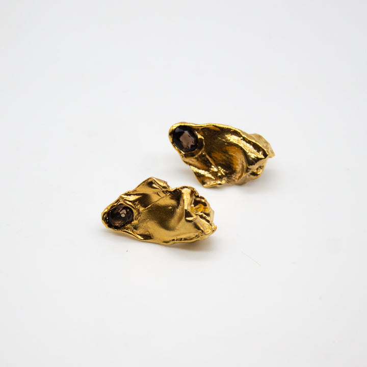 LYSÅR // Ohrstecker mit Rauchquarz