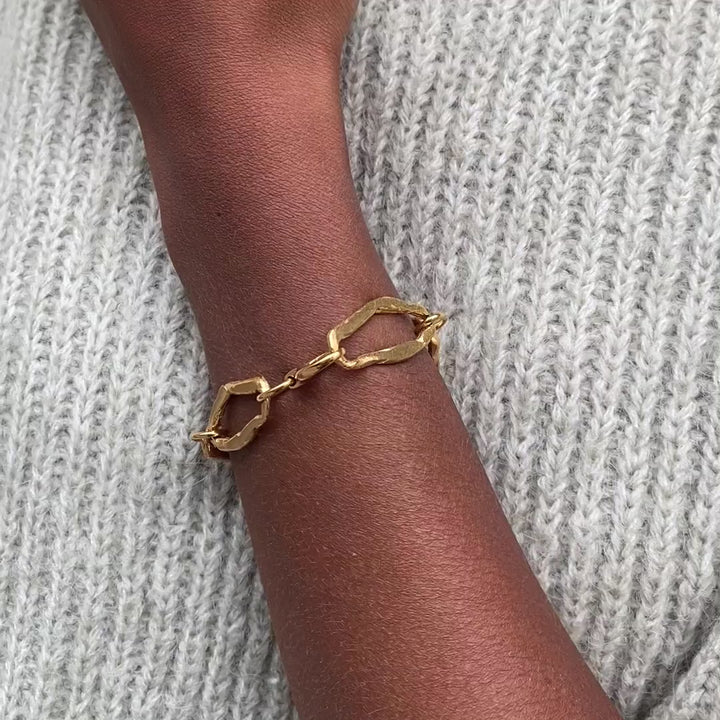LINDALEN // Statement-Armband vergoldet