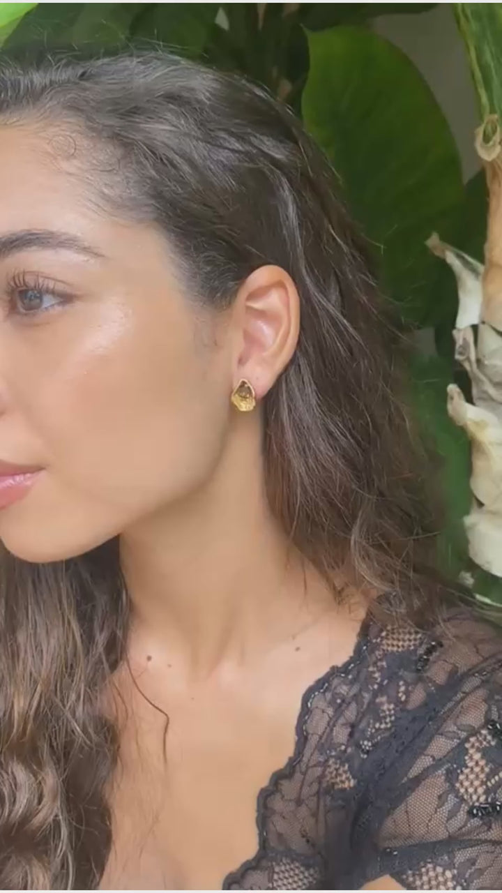 STJERNETID // Ohrstecker mit Rauchquarz