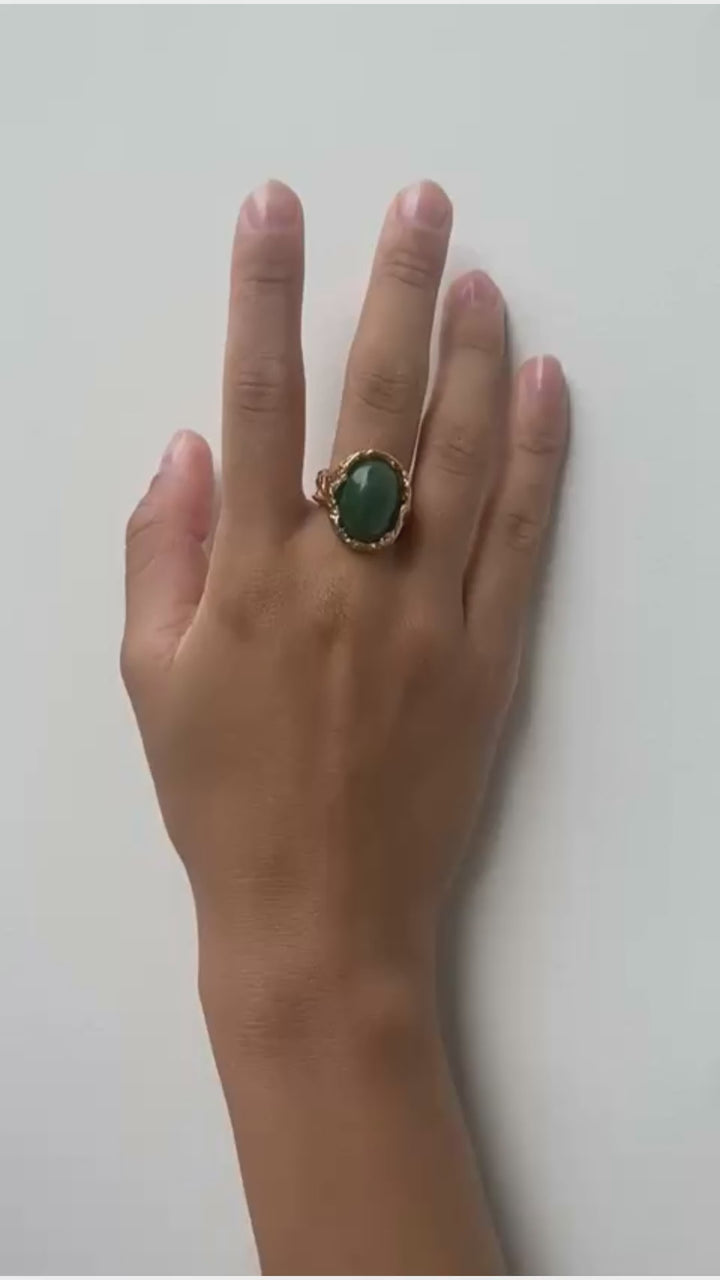 NYMÅNE // Ring mit Jadestein
