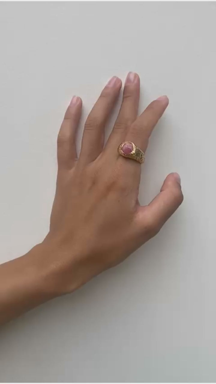 MORGENGRY // Ring mit Rhodochrosit