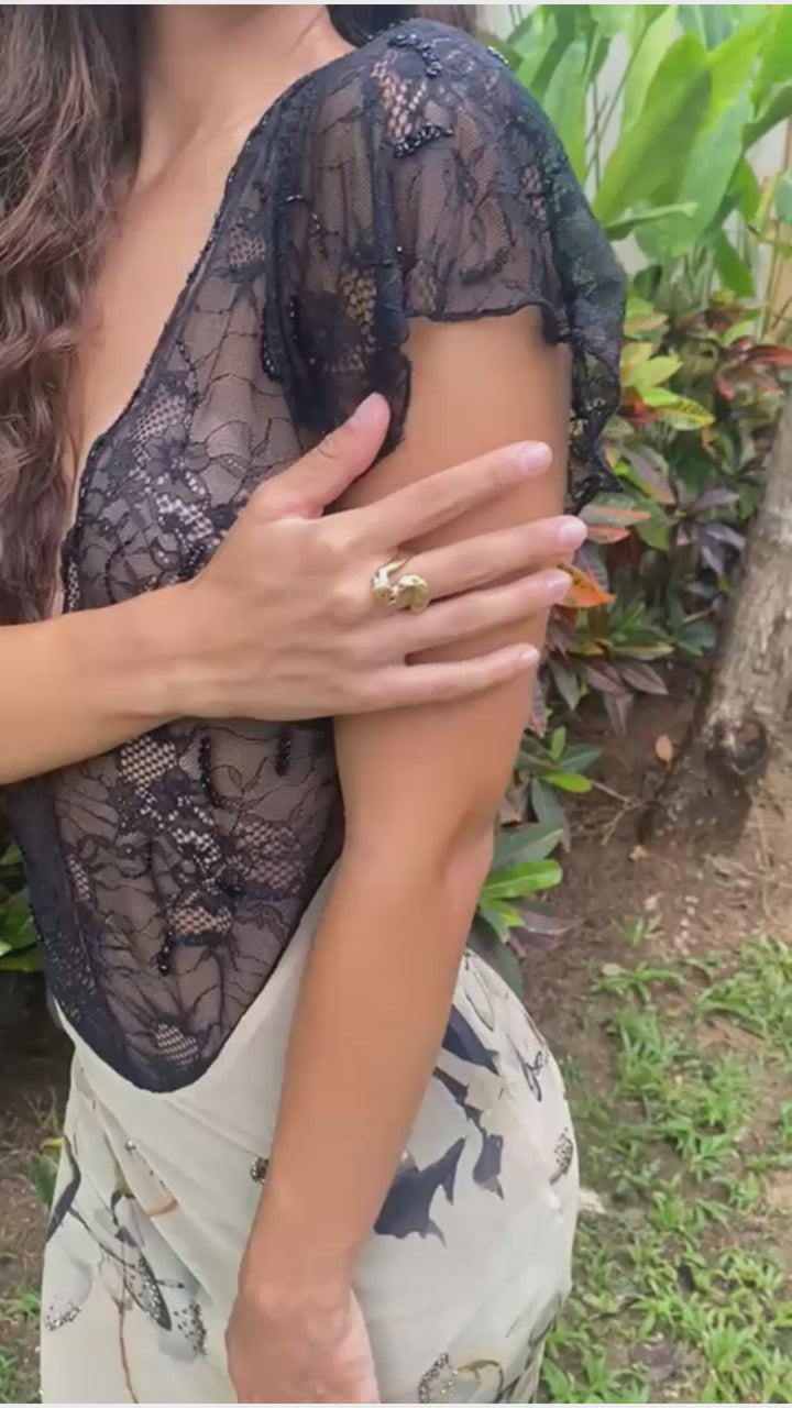 MÆLKEVEJ // Ring mit feinen Rauchquarzen