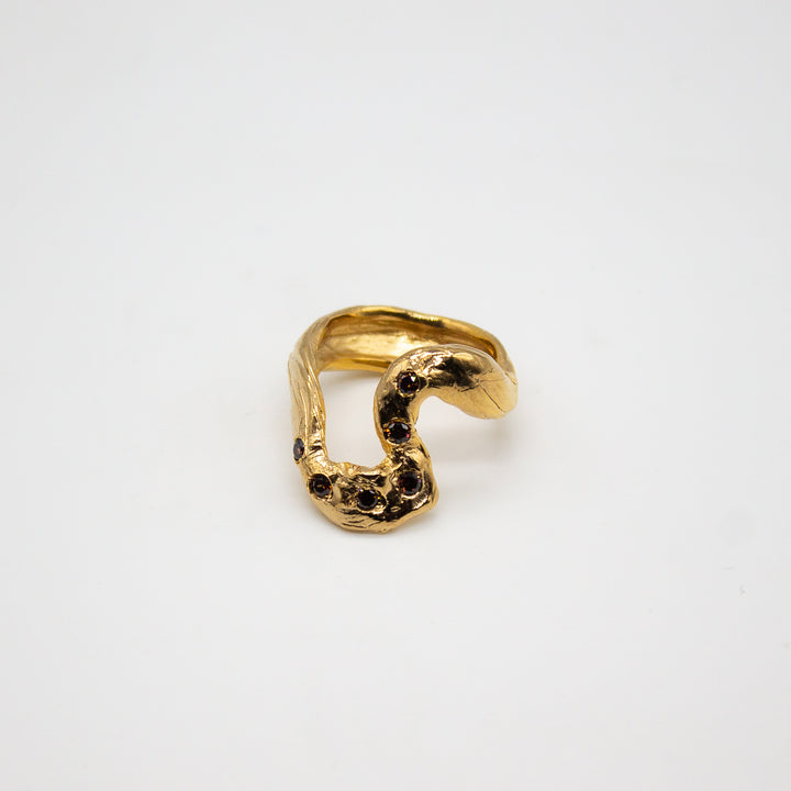 MÆLKEVEJ // Ring mit feinen Rauchquarzen