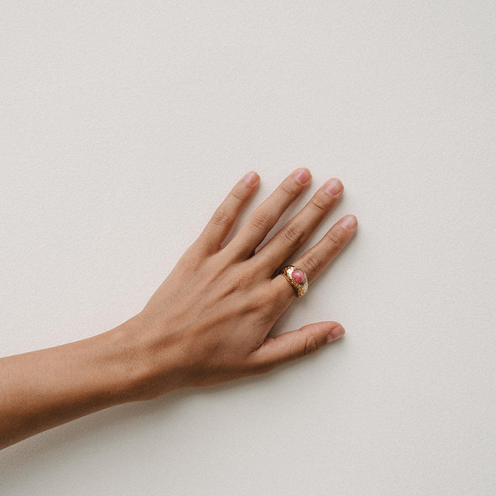 MORGENGRY // Ring mit Rhodochrosit