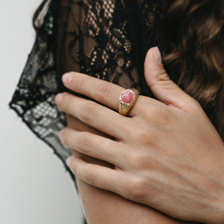 MORGENGRY // Ring mit Rhodochrosit