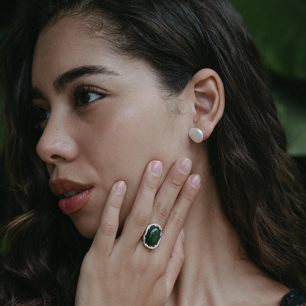 NYMÅNE // Ring mit Jadestein