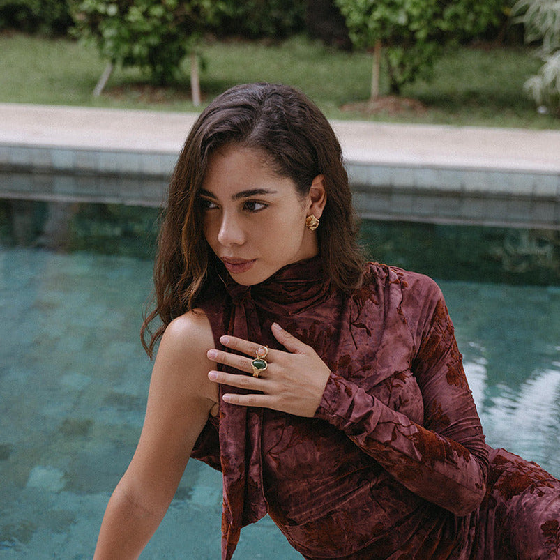 NYMÅNE // Ring mit Jadestein