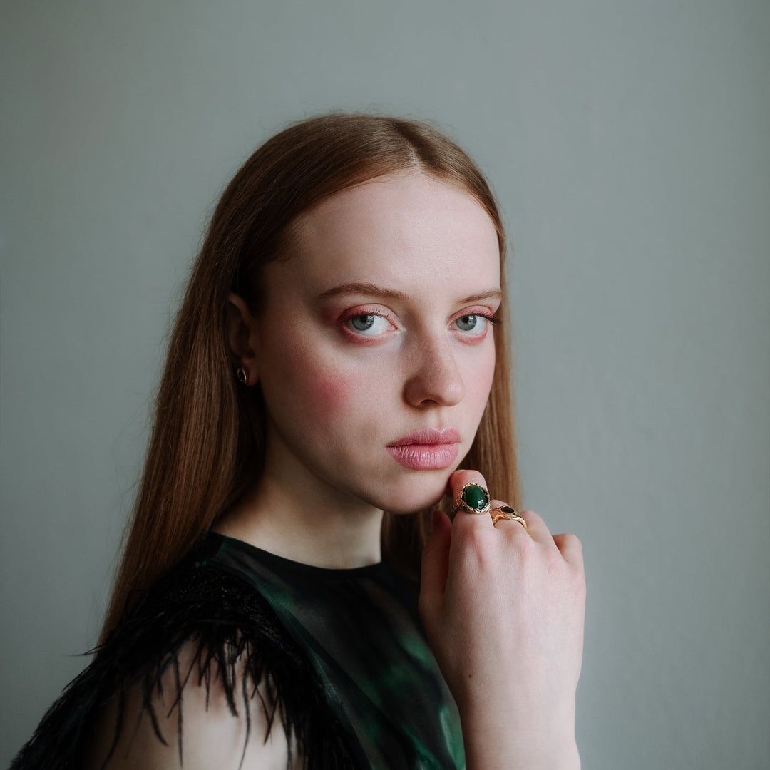 AMALIENBORG // Geöffneter Ring mit blauem Topas