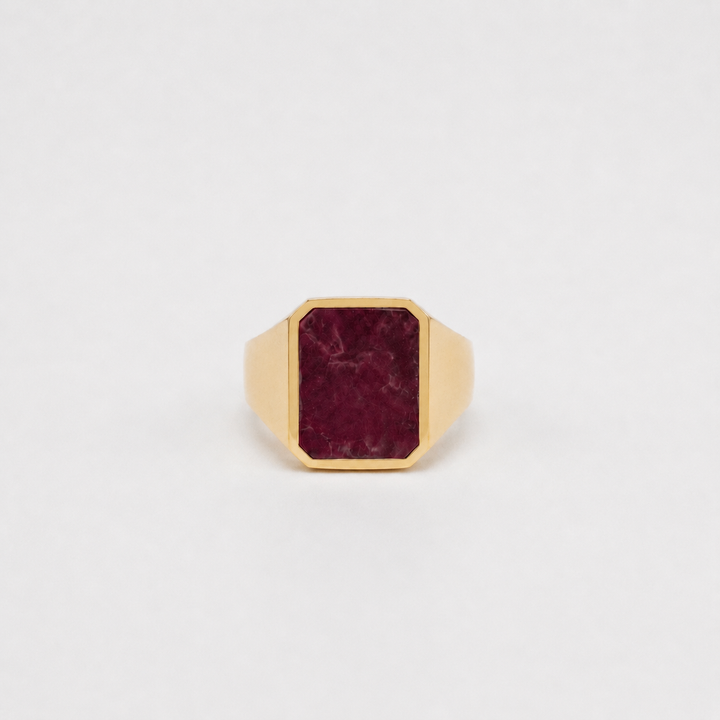 GRANKLINT // Siegelring mit rotem Turmalin