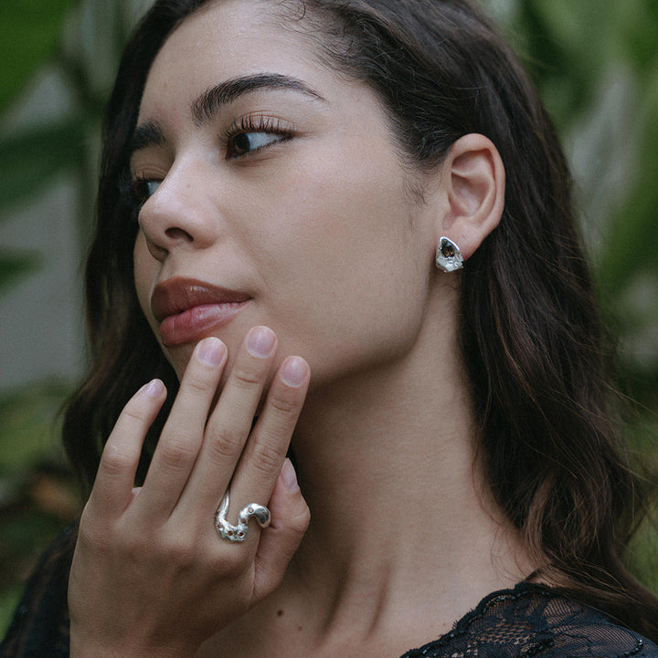 MÆLKEVEJ // Ring mit feinen Rauchquarzen