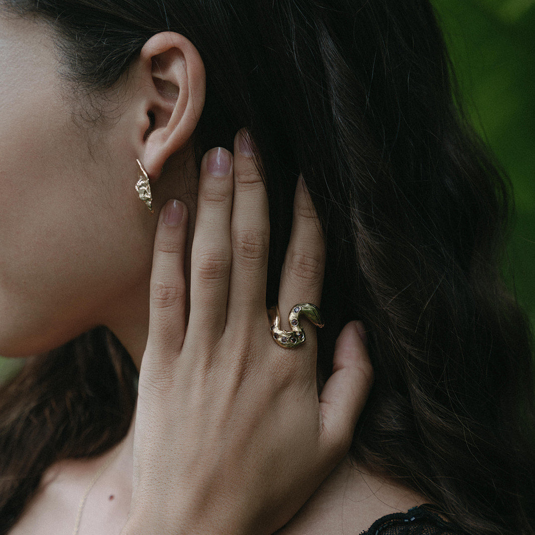 MÆLKEVEJ // Ring mit feinen Rauchquarzen