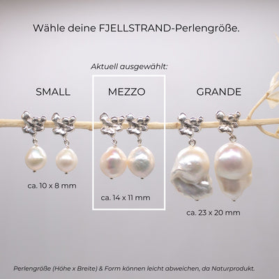 FJELLSTRAND Mezzo // Ear studs gold-plated with medium-sized baroque pearls