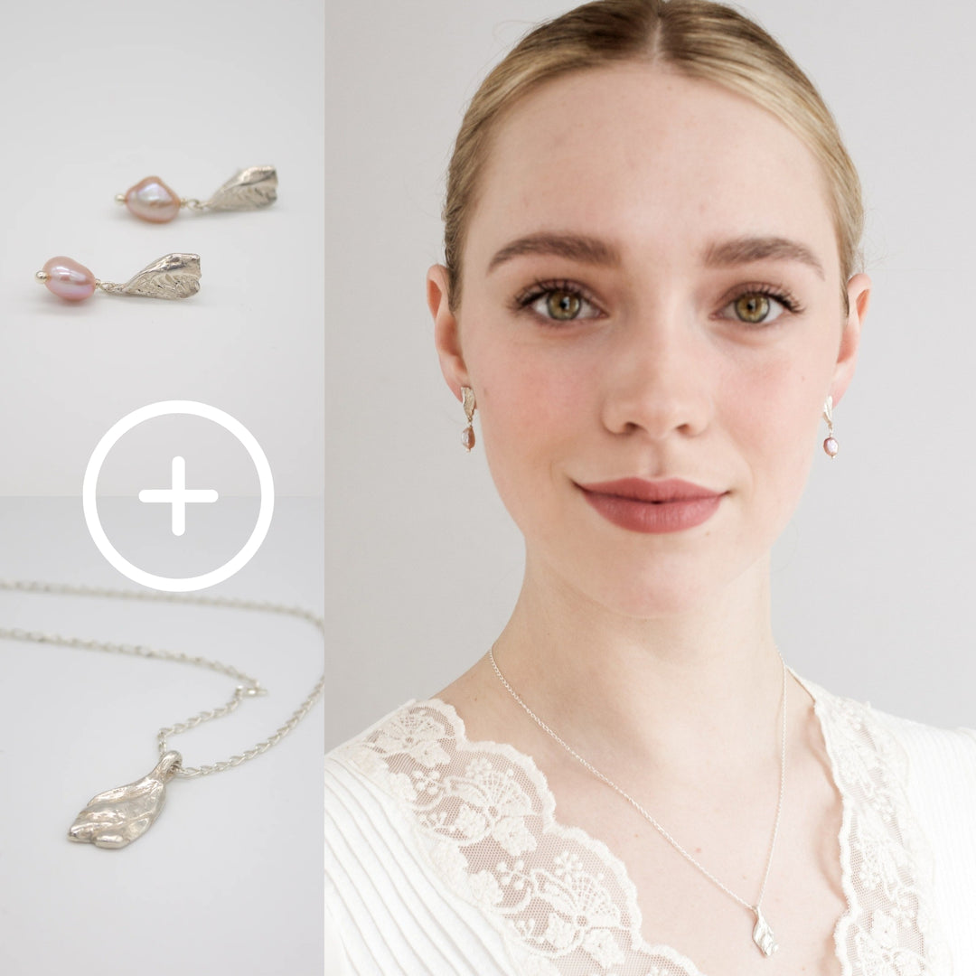 Schmuckset // LIADAL Ohrstecker x ELVEN Halskette Silber