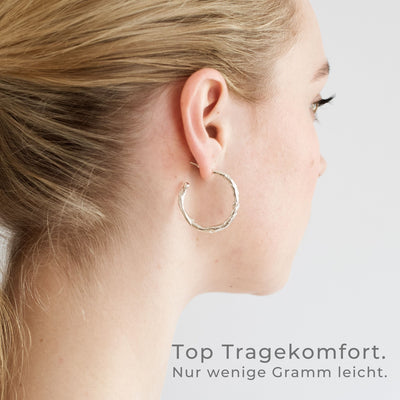 FEVIK // Large hoop earrings made of fine silver