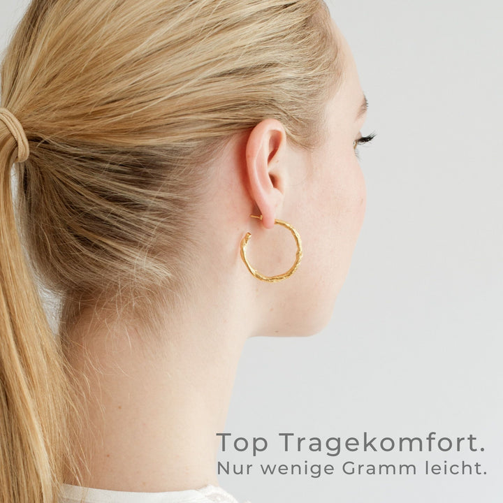 FEVIK // Large hoop earrings gold-plated