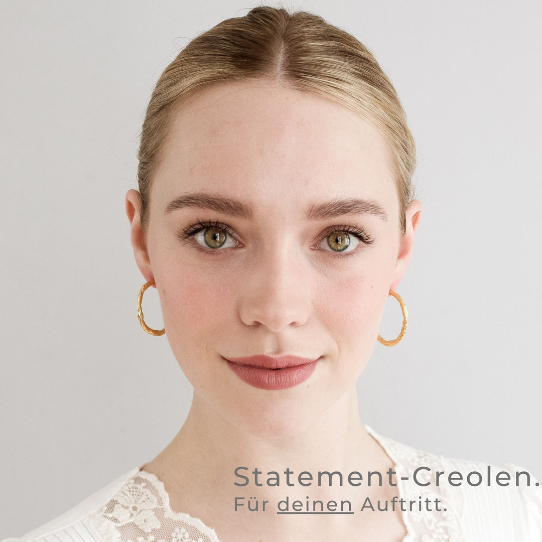 FEVIK // Large hoop earrings gold-plated