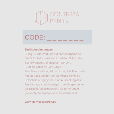 CONTESSA BERLIN Gutschein - CONTESSA BERLIN