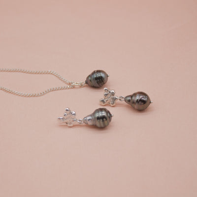 Jewelry Set // FJELLSTRAND Midnight Earrings x NYTORP Necklace in Silver