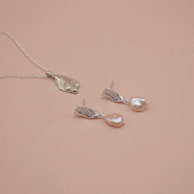 Schmuckset // LIADAL Ohrstecker x ELVEN Halskette Silber