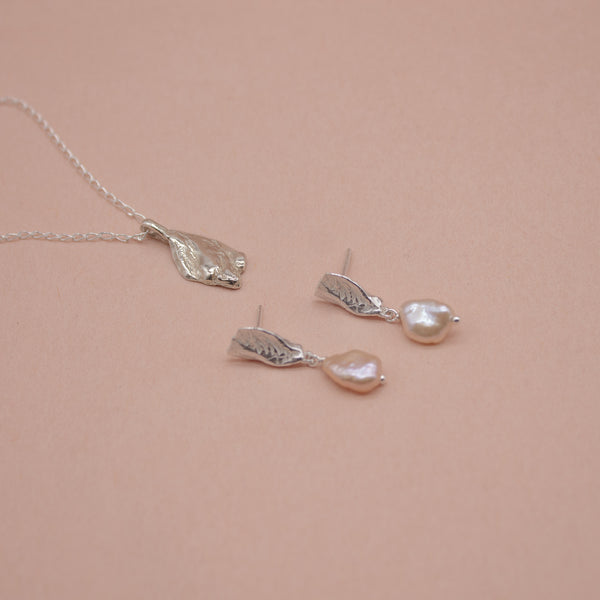 Jewelry Set // LIADAL Ear Studs x ELVEN Necklace Silver