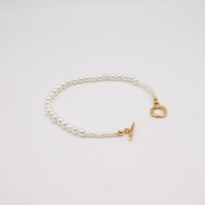 Bridal jewelry FLISA // Bracelet with gold-plated clasp