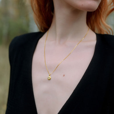 Jewelry set // LÆRDAL earrings x LÆRDAL necklace gold plated 
