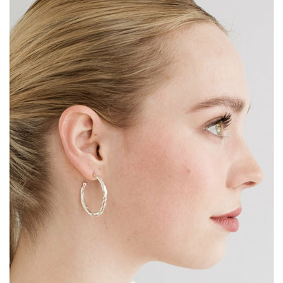 FEVIK // Large hoop earrings made of fine silver