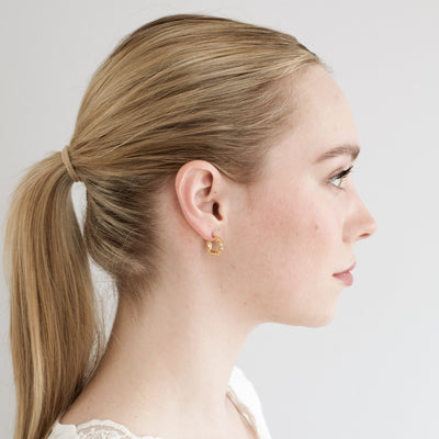 FEVIK // Small hoop earrings gold-plated