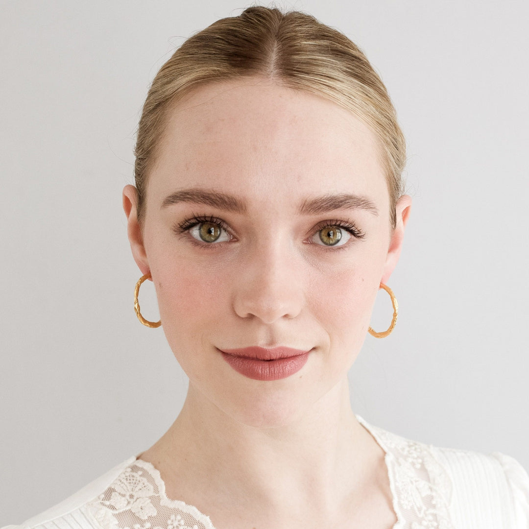 FEVIK // Large hoop earrings gold-plated