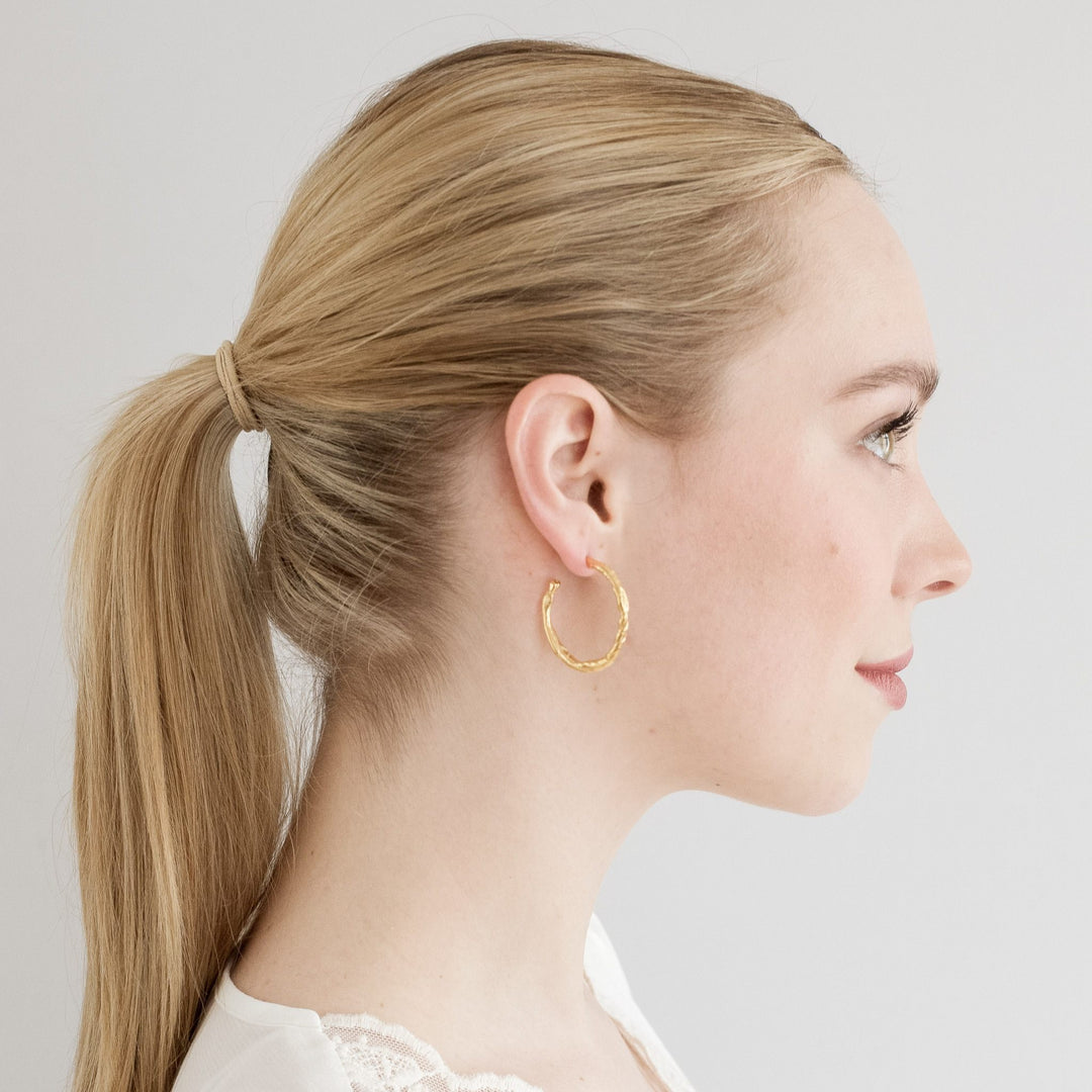 FEVIK // Large hoop earrings gold-plated