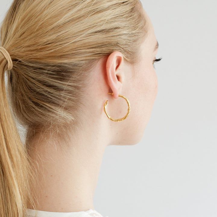 FEVIK // Large hoop earrings gold-plated