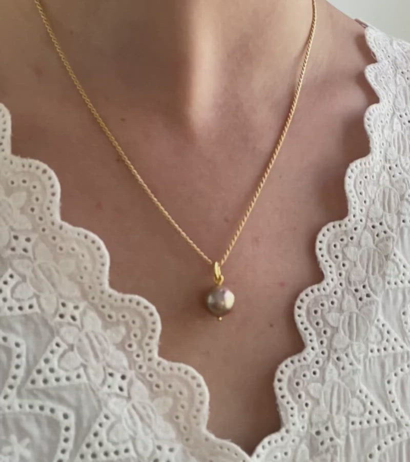 SVELVIK // Halskette vergoldet mit Akoya-Perle